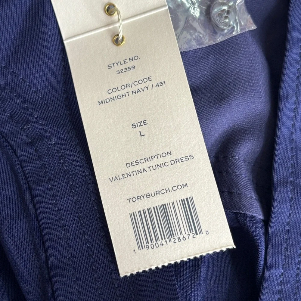 Tory Burch | Valentina Tunic Dress | Midnight Navy | Size L | NWT